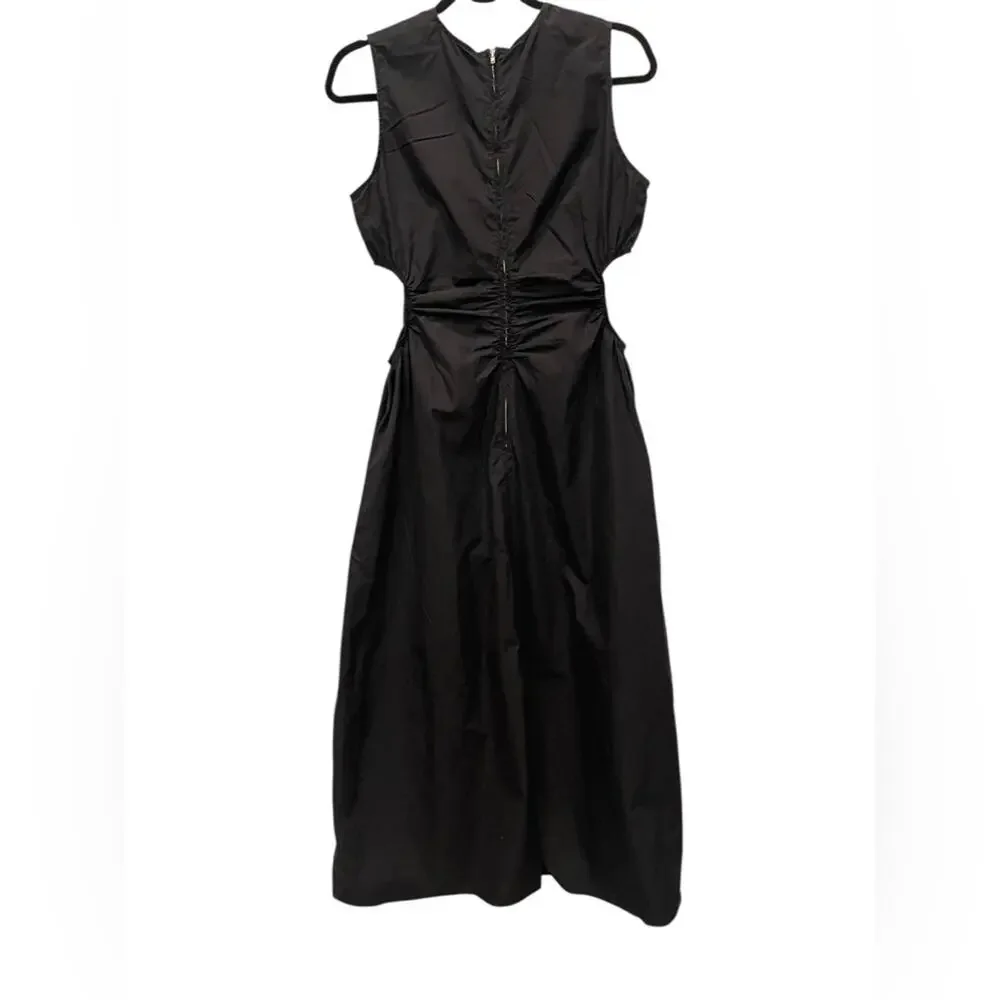 STORY PAOLA DRESS BLACK POPLIN SZ:S